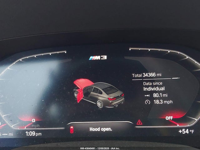 2021 Bmw M3 Sedan მანქანა იყიდება აუქციონზე, vin: WBS53AY09MFL28827, აუქციონის ნომერი: 43840491