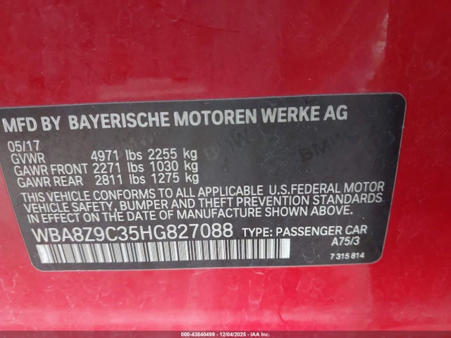 2017 BMW 330I GRAN TURISMO WBA8Z9C35HG827088 Photo 8