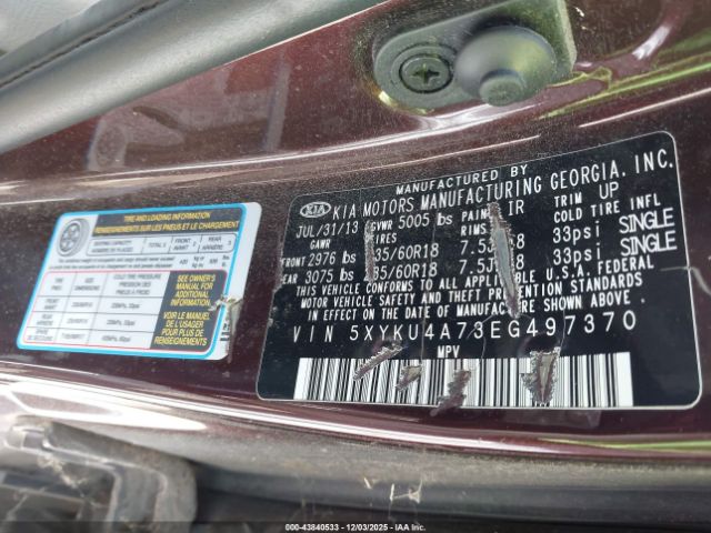 2014 KIA SORENTO 5XYKU4A73EG497370 Photo 8