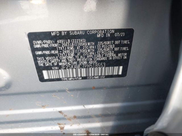 2023 SUBARU FORESTER JF2SKAMC7PH518553 Photo 8