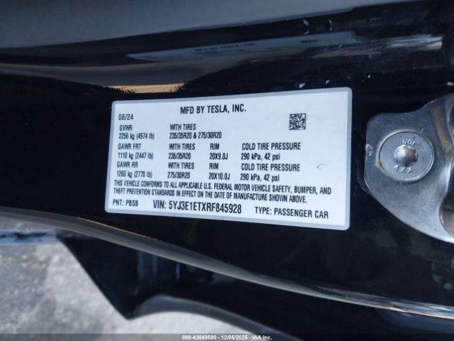 2024 TESLA MODEL 3 5YJ3E1ETXRF845928 Photo 8