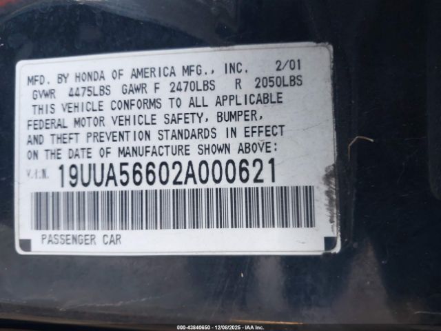 2002 ACURA TL 19UUA56602A000621 Photo 8