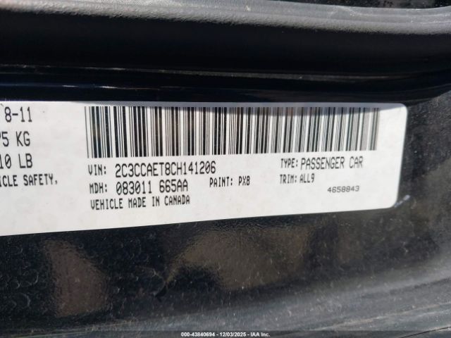 2012 CHRYSLER 300C 2C3CCAET8CH141206 Photo 8