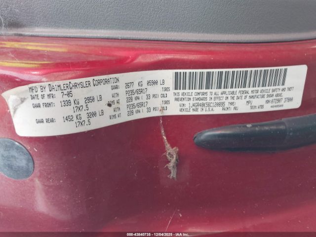 2006 JEEP GRAND CHEROKEE 1J4GR48K56C120895 Photo 8