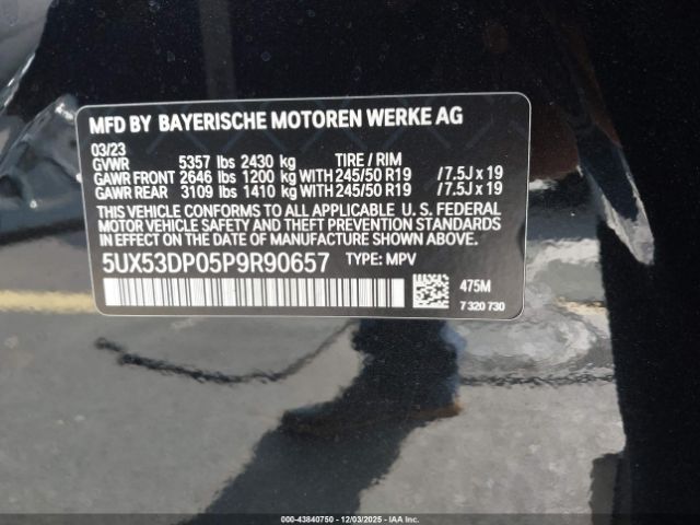 2023 BMW X3 5UX53DP05P9R90657 Photo 8