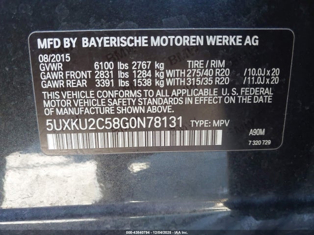 5UXKU2C58G0N78131 BMW X6 Xdrive35i