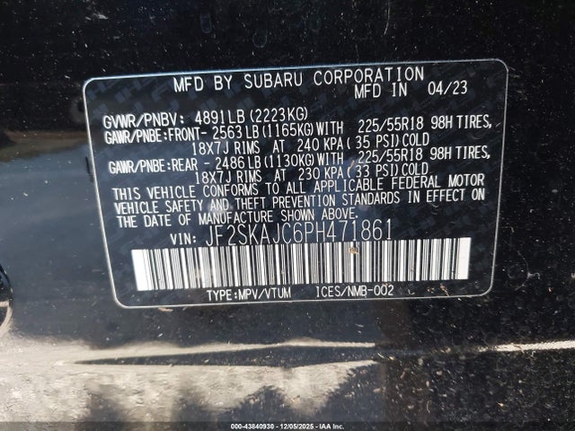 Subaru Forester Sport 2023 JF2SKAJC6PH471861 Image 9