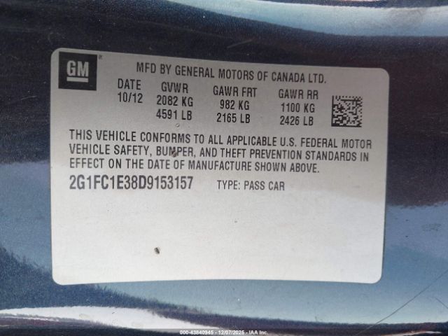 2013 CHEVROLET CAMARO 2G1FC1E38D9153157 Photo 8