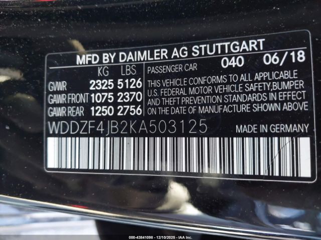 2019 MERCEDES-BENZ E 300 WDDZF4JB2KA503125 Photo 8