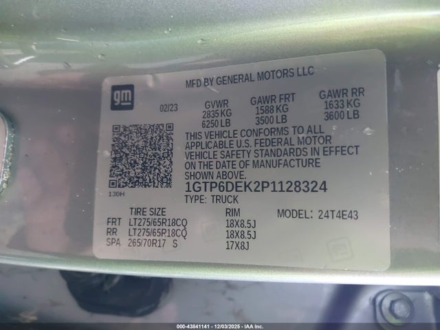 1GTP6DEK2P1128324 GMC Canyon 4wd Short Box At4