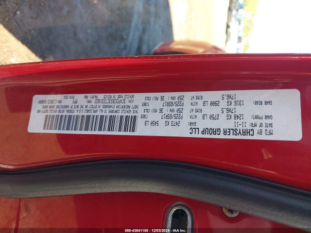 2012 Dodge Journey Sxt მანქანა იყიდება აუქციონზე, vin: 3C4PDCBG3CT231822, აუქციონის ნომერი: 43841180