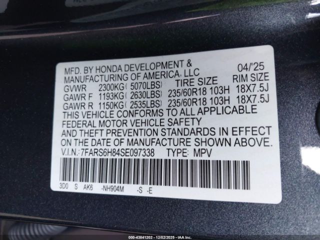 2025 HONDA CR-V HYBRID 7FARS6H84SE097338 Photo 8