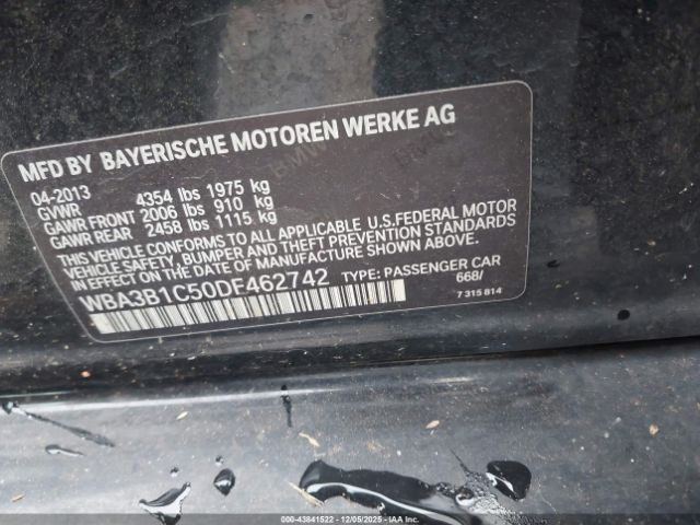 2013 BMW 320I WBA3B1C50DF462742 Photo 8