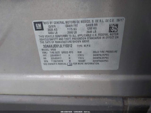 2018 CHEVROLET EQUINOX 3GNAXJEV1JL119312 Photo 8