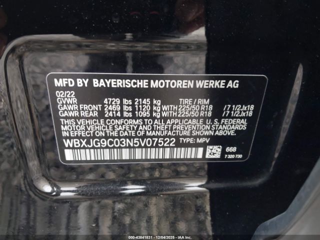 2022 BMW X1 WBXJG9C03N5V07522 Photo 8