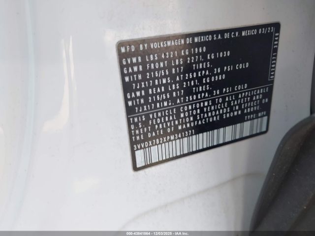 2023 VOLKSWAGEN TAOS 3VVDX7B2XPM341371 Photo 8