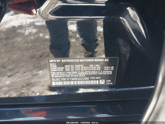 2021 BMW X6 5UXCY8C01M9G02280 Photo 8