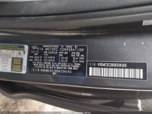 KIA SEDONA EX 2016 KNDMC5C18G6134143 Image 9