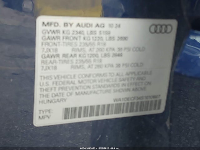 2025 AUDI Q3 WA1DECF34S1010687 Photo 8