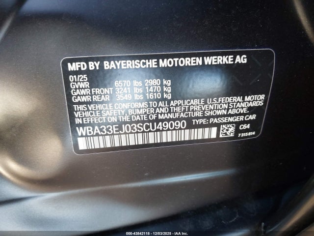 WBA33EJ03SCU49090 BMW 760i Xdrive