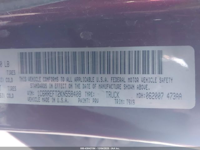 2019 RAM 1500 1C6RREFT2KN558408 Photo 8