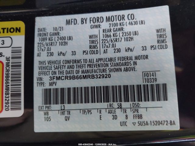 2021 FORD BRONCO SPORT 3FMCR9B66MRB32920 Photo 8