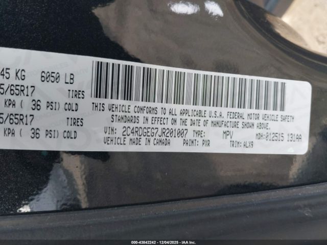 2018 DODGE GRAND CARAVAN 2C4RDGEG7JR201007 Photo 8