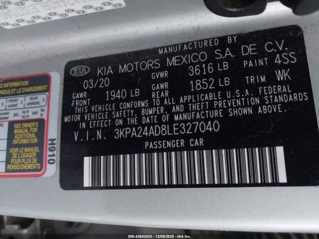 2020 KIA RIO 3KPA24AD8LE327040 Photo 8