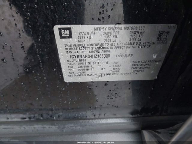 2017 CADILLAC XT5 1GYKNARS4HZ185000 Photo 8