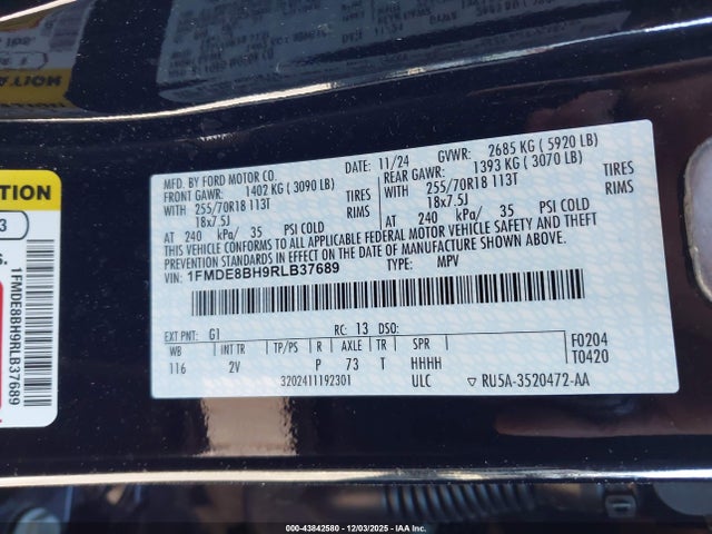 1FMDE8BH9RLB37689 Ford Bronco Outer Banks