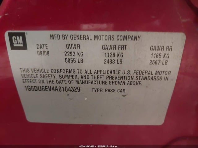 2010 CADILLAC STS 1G6DU6EV4A0104329 Photo 8