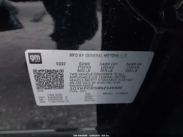 2022 CADILLAC XT6 1GYKPCRS9NZ145500 Photo 8