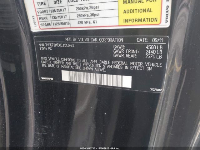 2012 VOLVO C70 YV1672MCXCJ125943 Photo 8