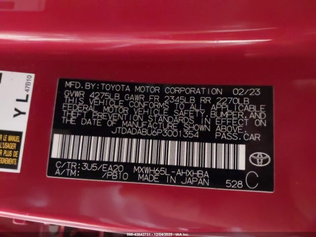 2023 TOYOTA PRIUS JTDADABU6P3001354 Photo 8