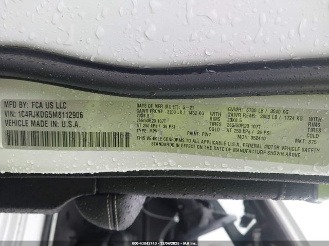 2021 JEEP GRAND CHEROKEE L 1C4RJKDG5M8112906 Photo 8