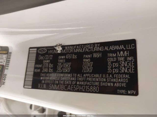 2023 HYUNDAI TUCSON 5NMJBCAE5PH215880 Photo 8