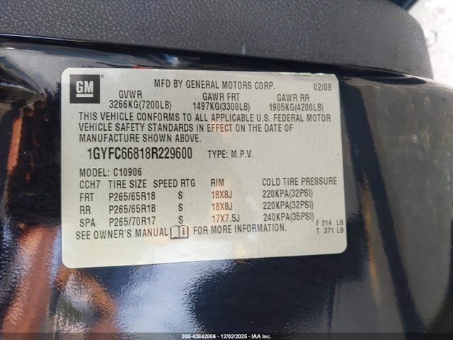 2007 CADILLAC ESCALADE EXT 3GYFK62857G237450 Photo 8