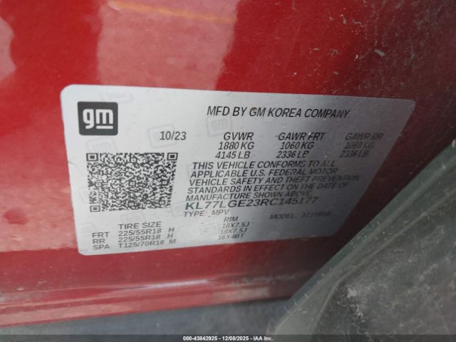 2024 CHEVROLET TRAX KL77LGE23RC145177 Photo 8