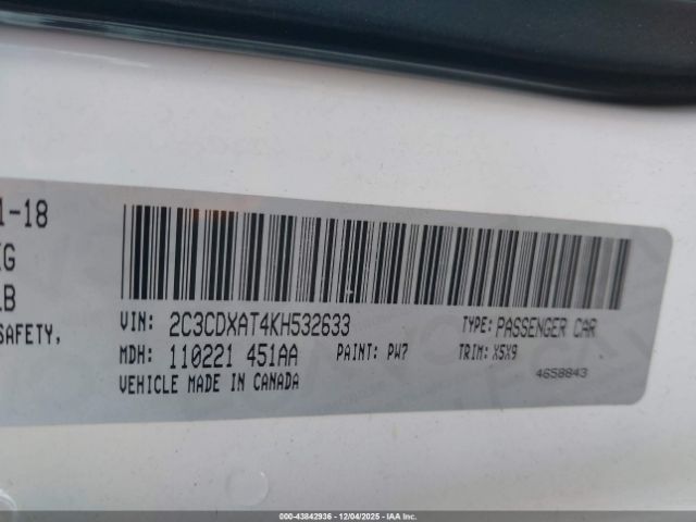 2019 DODGE CHARGER 2C3CDXAT4KH532633 Photo 8