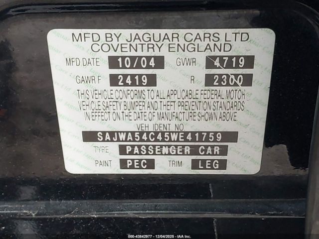 2005 JAGUAR X-TYPE SAJWA54C45WE41759 Photo 8