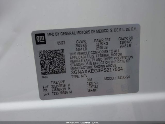 2023 CHEVROLET EQUINOX 3GNAXKEG3PS217554 Photo 8
