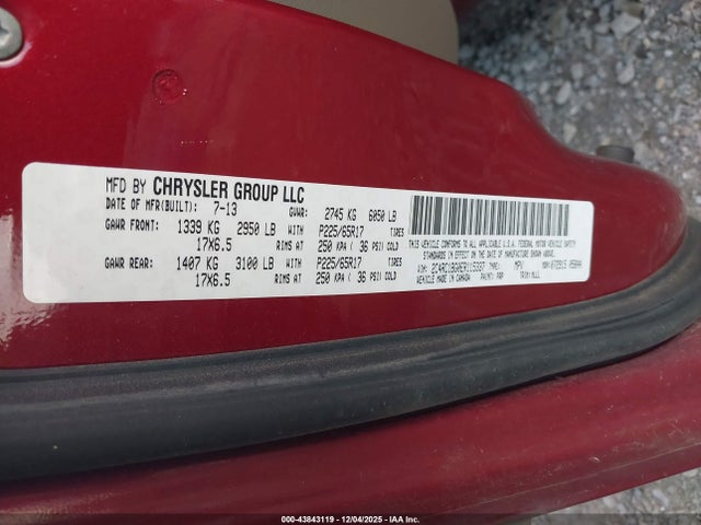 43843119 :رقم المزاد ، 2C4RC1BG0ER115337 vin ، 2014 Chrysler Town & Country Touring مزاد بيع
