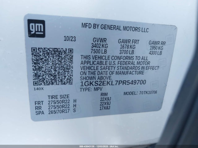 GMC Yukon 4wd Denali Ultimate 2023 1GKS2EKL7PR549700 Image 9