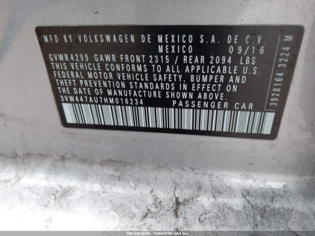 2017 VOLKSWAGEN GOLF GTI 3VW447AU7HM016234 Photo 8