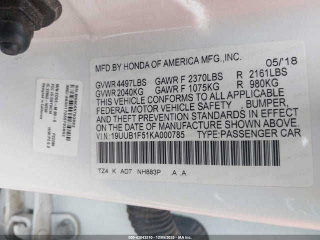 2019 ACURA TLX 19UUB1F51KA000785 Photo 8