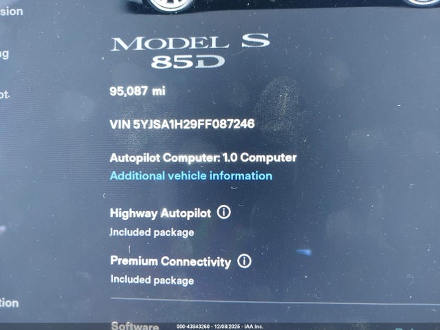 Tesla Model S 70d/85d/p85d 2015 5YJSA1H29FF087246 Image 16
