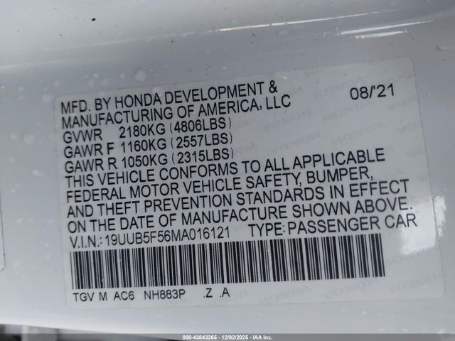 2021 ACURA TLX 19UUB5F56MA016121 Photo 8