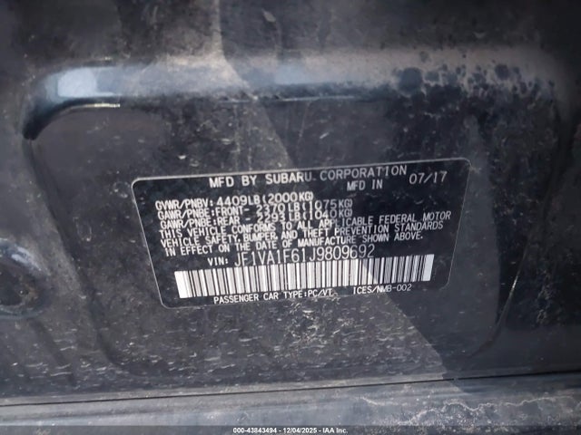 2018 SUBARU WRX JF1VA1F61J9809692 Photo 8