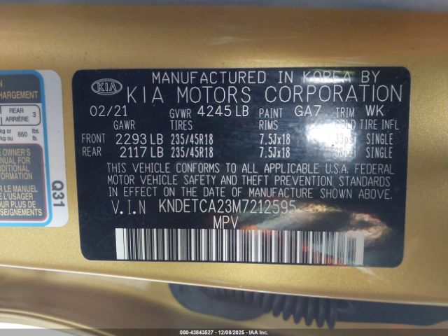 2021 KIA SELTOS KNDETCA23M7212595 Photo 8