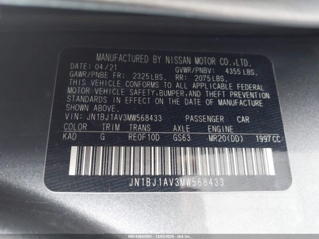 2021 NISSAN ROGUE SPORT JN1BJ1AV3MW568433 Photo 8